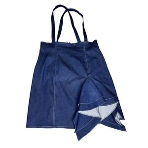 Xcesses Denim Skirt Bib Overall Jumper Stretch Womens Size Medium